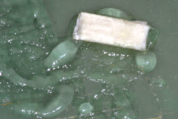 Smartbrane coated with xHyA gel and folded